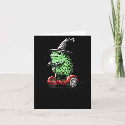 Whimsical Frog Wizard Off To Commit Tom Foolery Fr Kaart (Voorkant)