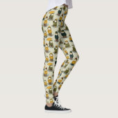 Whimsical Frogs in Raincoats Pattern Leggings (Rechts)