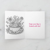 Whimsical Frosted Cake Gepersonaliseerde Verjaarda Kaart (Binnen)