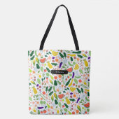 Whimsical Fruit & Veggies Kruidenier Markt Custom Tote Bag (Voorkant)