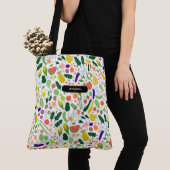 Whimsical Fruit & Veggies Kruidenier Markt Custom Tote Bag (Dichtbij)