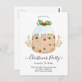 Whimsical Fruitcake Kerstfeest Briefkaart (Voorkant / Achterkant)