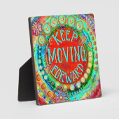 Whimsical Fun Blijf bewegen Vooruit Inspirivity Fotoplaat (Voorkant)