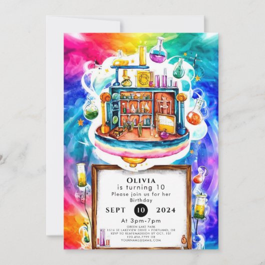 Whimsical Fun Chemie Wetenschapper Verjaardag Kaart (Voorkant)