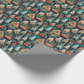 Whimsical Fun Christmas Wrapping Papier (Hoek)