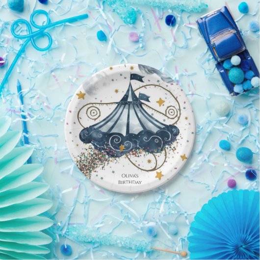 Whimsical Fun Circus verjaardag Papieren Bordje (Feest)