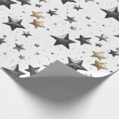 Whimsical Fun Feestelijke Kerstvakantie Gouden Ste Cadeaupapier (Hoek)