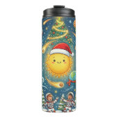  Whimsical Fun filled Solar System Christmas Party Thermosbeker (Voorkant)