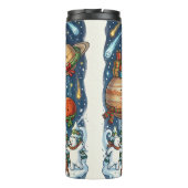 Whimsical Fun filled Solar System Christmas Party Thermosbeker (Achterkant)