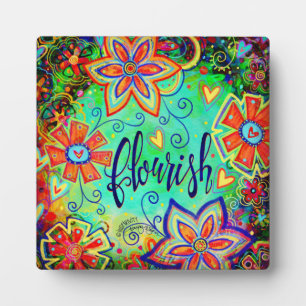 Whimsical Fun Floral BoHo Bloeiende Ezel Fotoplaat
