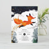 Whimsical Fun Fox verjaardag Kaart (Staand voorkant)