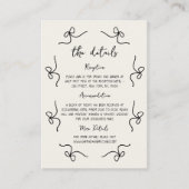 Whimsical Fun Franse bruiloft Hand getrokken detai Informatiekaartje (Voorkant)