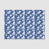 Whimsical Fun Ghost Blue Sky Halloween Night Stars Tissuepapier (Voorkant)