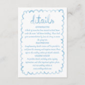 Whimsical Fun Hand Geïllustreerd Dusk Blue Lijst Informatiekaartje (Voorkant)