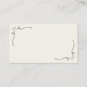 Whimsical Fun Hand getrokken Franse bruiloft platt Plaatskaartje (Achterkant)