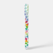 Whimsical Fun Kleurrijke Rainbow Heart Sprinkles iPhone 15 Case (Linkerkant)