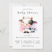 Whimsical Fun Koe Baby shower Kaart (Voorkant)