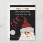 Whimsical Fun Santa Custom Rood Groen Kerstmis Kaart (Voorkant)