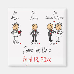 Whimsical Fun Save the Date Magneet