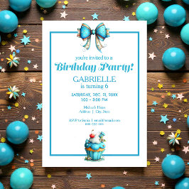Whimsical Fun Teal Birthday  Kaart