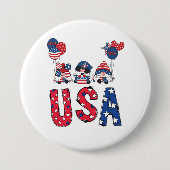 Whimsical Fun USA Karakter Stansvorm Snijmal Ronde Button 7,6 Cm (Voorkant)