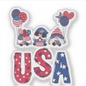Whimsical Fun USA Karakter Stansvorm Snijmal Sticker (Voorkant)