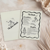 Whimsical fun Wedding Details Enclosure Card Bedankkaart