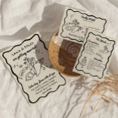 Whimsical fun Wedding Details Enclosure Card Bedankkaart