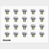 Whimsical Fun Wicked Witch Happy Halloween Ronde Sticker (Vel)