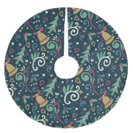 Whimsical Fun Winter Kerstvakantie Graphics Kerstboom Rok