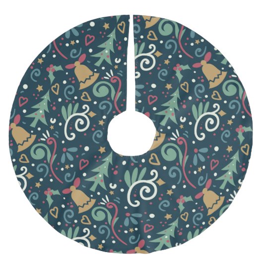 Whimsical Fun Winter Kerstvakantie Graphics Kerstboom Rok (Voorkant)