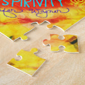 Whimsical Fun Yellow Wees je eigen mooi Legpuzzel (Zijkant)