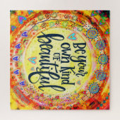 Whimsical Fun Yellow Wees je eigen mooi Legpuzzel (Horizontaal)