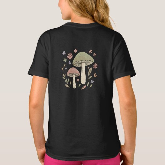 Whimsical Fungi Botanical Graphic Cute T-shirt (Achterkant)