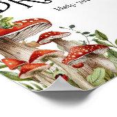 Whimsical Fungi Mushroom Herfst Baby shower Drinke Poster (Hoek)