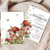 Whimsical Fungi Mushroom Herfst Baby shower Kaart