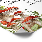 Whimsical Fungi Mushroom Herfst Baby's zijn zoet Poster (Hoek)