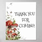 Whimsical Fungi Mushroom Herfst Bedankt voor het k Poster (Voorkant)