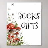Whimsical Fungi Mushroom Herfst Boeken en geschenk Poster (Voorkant)