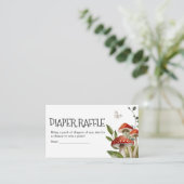 Whimsical Fungi Mushroom Herfst Luier Raffle Informatiekaartje (Staand voorkant)