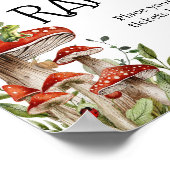 Whimsical Fungi Mushroom Herfst Luier Raffle Poster (Hoek)
