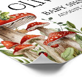 Whimsical Fungi Mushroom Herfst Welkom Poster (Hoek)