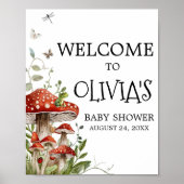 Whimsical Fungi Mushroom Herfst Welkom Poster (Voorkant)