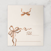 Whimsical Funky Boho Boog Kerst Dinnerfeest Plaatskaartje (Buitenkant ongevouwen)