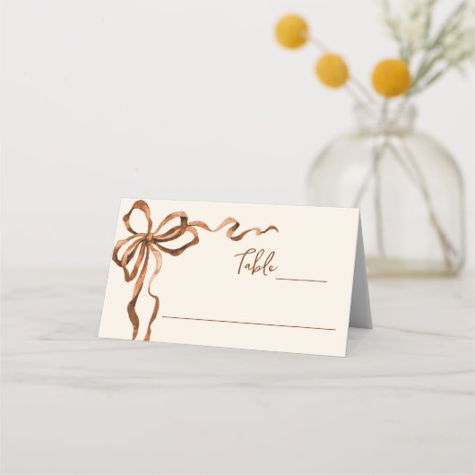 Whimsical Funky Boho Boog Kerst Dinnerfeest Plaatskaartje (Voorkant)