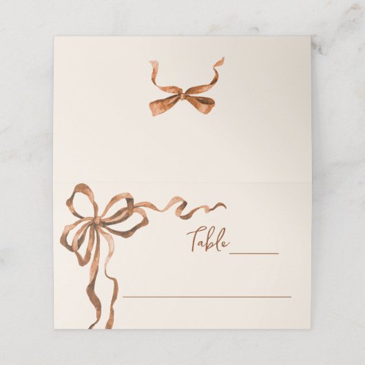 Whimsical Funky Boho Bow Christmas Dinner Party Plaatskaartje (Buitenkant ongevouwen)