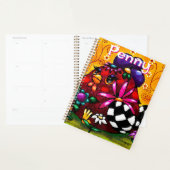 Whimsical Funky Chunky Floral Chicken Gepersonalis Planner (Display)