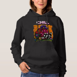 Whimsical Funky Chunky Floral Chicken Kleurrijk Hoodie
