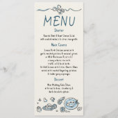 Whimsical Funky Decor Handwritten Wedding Menu (Voorkant)