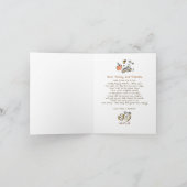 Whimsical Funky Fall Wedding Dank u Bedankkaart (Binnen)